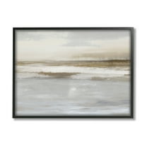 Stupell Industries Cloudy Abstract Landscape Landscape Painting Black Framed Art Print Wall Art, 14 x 11