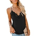 thumbnail image 4 of Women's White/Black/Red/Blue Delicate Balance Lace Cami Tank, 4 of 6