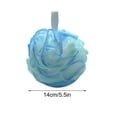 thumbnail image 2 of Hibiscsu Bath Loofah Sponge Body Scrubber Shower Sponge Exfoliating Mesh Pouf Shower Ball Bath Sponges for Women and Men Bathing Accessories （Blue）, 2 of 4
