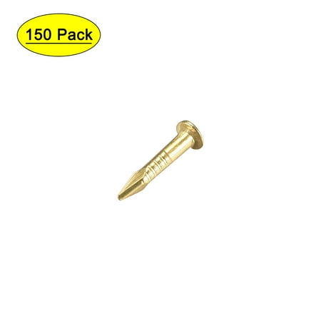 

Uxcell Tiny Brass Nail Passivation for DIY Decorative Wooden Boxes Household Accessories 0.31 x 0.09 Brass Tone 150pcs