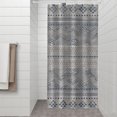 thumbnail image 2 of Blue Geometric Chevron Dot Pattern Shower Curtain 36"x72" ,Bathroom Decorative Shower Curtains Set with 12 Hooks,Modern Waterproof Washable Shower Curtain, 2 of 6
