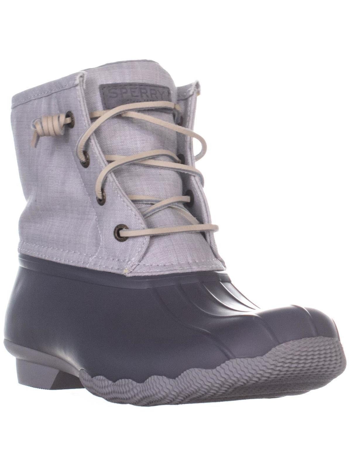 Womens grey cheap sperry boots