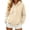 r-36Beige5, variant on CAIVO Sweatshirts Women Zip Up Hoodie Soft Comfort Adjustable Drawstring Front Pocket Solid Color Raglan Seam Full Zip Hooded Jacket Basic Minimalist Daily Streetwear Outerwear Boho Long Sleeve Tops