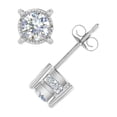 thumbnail image 2 of 3/4 Carat Diamond Stud Earrings in 10K White Gold - IGI Certified, 2 of 6