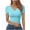 B109 Light Blue women tops clearance under $5, variant on Women Tops under $5! Cagogo Basic Womens V Neck Short Sleeve T Shirt Slim Fit Tees 2025 Summer Y2k Going Out Fitted Tops Sexy Tight Shirts S-XXL