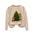 thumbnail image 4 of Antqov Sweatshirt for Women, Crewneck Pullover Christmas Print Oversized Long Sleeve Shirts, Fall Winter Party Fashion Funny Comfy Casual Sweatshirts, 4 of 6