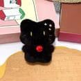 thumbnail image 1 of Llavero colgante de muñeco de peluche blanco de ojos grandes y chirriantes | Adorable llavero de peluche de terciopelo suave con sonrisa bordada, 1 of 6
