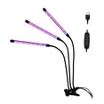 thumbnail image 1 of Luz LED para cultivo de plantas con temporizador de 9/12 horas, luz para cultivo de vegetales con clip. 3 tubos, 1 of 9