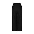 thumbnail image 6 of Womens Wide Leg Pants Sevevn Womens Corduroy Casual Pants Fashion Loose Fit Wide Leg Pants Straight Sweatpants Elastic Waist Drawstring, 6 of 7