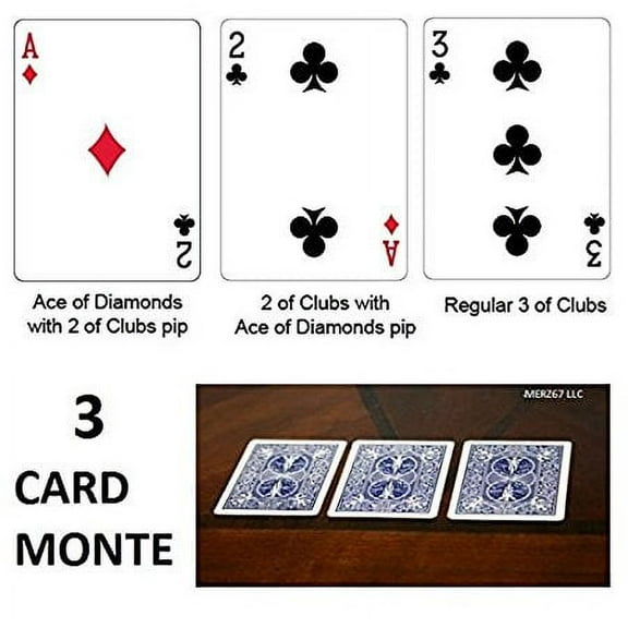 Bicycle Blue Back 3 Card Monte Magic Trick