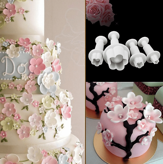 6pcs Flower Forming Cups Cake Decor Drying Gum Paste Fondant Cookie Tools WA