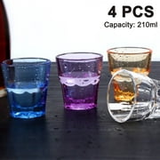 Unbreakable Premium Juice Glasses - Set of 4 -Plastic Tumbler Cups - Perfect for Gifts - BPA Free - Dishwasher Safe - Stackable