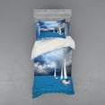 thumbnail image 1 of Ambesonne Blue Bedding Set 3 Pcs, Sailing After Storm Clouds, Twin XL, Blue Grey Blue White, 1 of 3