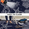 thumbnail image 4 of Navy Blue Coastal Outdoor Rug 3x5 Ft, Non Slip Washable Area Rug, Starfish Coral Summer Beach Ocean Patio Rugs Carpet Runner, Large Floor Mat for Indoor/Outdoor Deck Porch Camping, 4 of 8