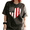 Black-2, variant on Cozymy Women's Distressed American Flag Heart 4th Of July Graphic Washed Short Sleeve T-Shirt Casual Relaxed Fit