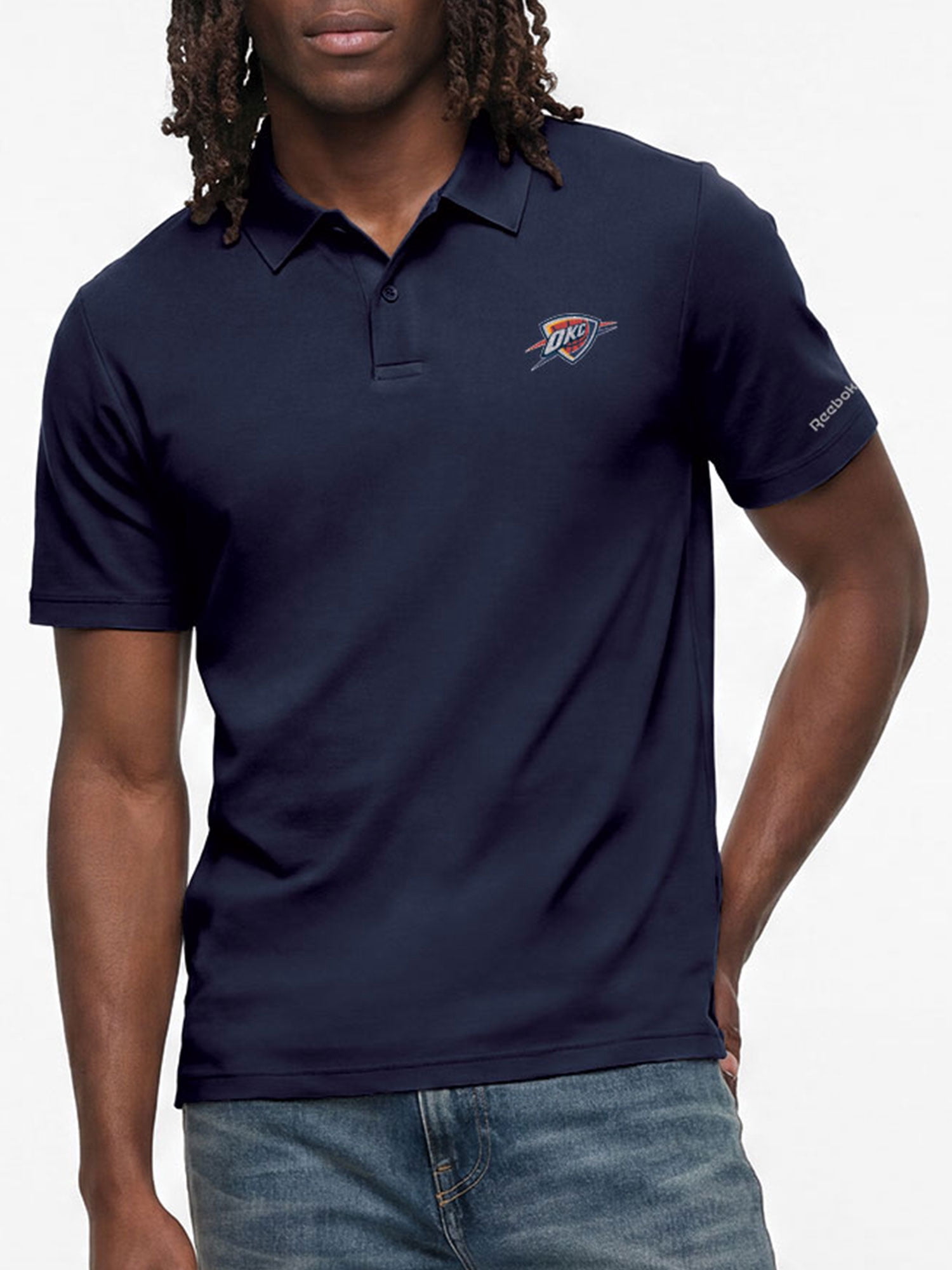 Oklahoma City Thunder Reebok Mens Short Sleeve Polo Shirt