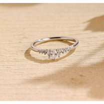 Jewelerix Attractive Pear Cut Ring 14K Plated White Gold Moissanite Diamond Engagement Ring 1.50 CT Anniversary Gift for Her