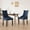 Blue, variant on AFO Wing Back Dining Chairs Set of 2, Button Tufted Fabric Kitchen Chairs with Solid Rubberwood Legs, Upholstered High Back Side Chair, Beige
