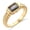 Black, variant on Womens Stainless Steel Ring Waterproof Anti-Rust Anti-Allergy Geometric Ring with Zircon Women's Ring Niche Light Texture Ring for Her Jewelry Gift