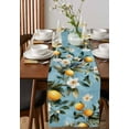 thumbnail image 2 of Hokiten Table Runners 90 Inches Long Dress Scarves, Lemon Flowers Farmhouse Coffee/Dining/Kitchen Table Runner for Living Room, Country Bird Plant Watercolor Blue Summer 13x90 Inch, 2 of 7
