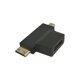 thumbnail image 2 of Adaptador HDMI hembra a Micro y Mini masculino SatelliteSale PVC negro, 2 of 6