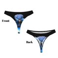 thumbnail image 3 of Balery Blue Viper Snake Tangas de Algodón para Mujer con Estampado – Ropa Interior Sexy, Transpirable, G-string-3X-Large, 3 of 6