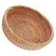 thumbnail image 1 of Handwoven Rattan Fruit Basket, Round Wicker Tray, Natural Ventilated Storage Bowl for Fruits, Snacks, Bread, Kitchen Counter, Tea Table, Home Decor, 1 of 5