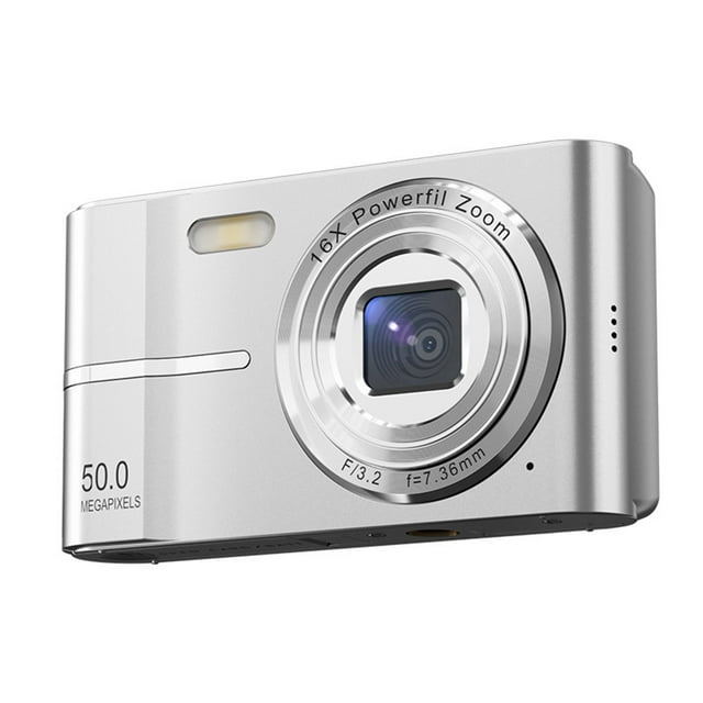 Pisexur Electrónica para Hombres Cámara Digital de Alta Definición 4k 50 Millones de Fotos Cámara Digital 16x Cámara para el Hogar Sin Vibraciones con Tarjeta de 32G Electrónica para Niños, Organizad