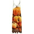 thumbnail image 4 of Thanksgiving Pumpkins Sleeveless Dress Woman Fashion Long Dresses Women's Summer Suit Dress Summer 2025 Women, 4 of 7