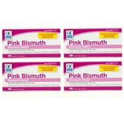 4 Pack Quality Choice Pink Bismuth Caplets 40 Count Each