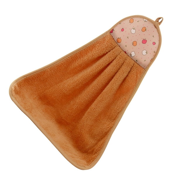 Cateissary Suministros de baño de terciopelo Coral de 35x45cm, toalla de mano suave, paños de cocina absorbentes, tela colgante, accesorios para Baby Suministros de limpieza para el hogar Café Cateissary HA003403-02