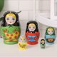 thumbnail image 2 of Muñeca rusa matryoshka jerarquización muñeca madera para niños 5 piezas JAMW Sencillez, 2 of 5