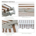 thumbnail image 5 of Patio Umbrellas Outsunny 10' x 8' Retractable Awning, Patio Awnings, Sunshade Shelter w/ Manual Crank Handle, UV & Water-Resistant Fabric and Aluminum Frame for Deck, Balcony, Yard, Beige Stripes,Mar, 5 of 7