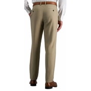 Haggar Men’s Super Flex Waistband, Comfort Performance Stretch Straight Fit Dress Pants, Tan, Size 30x32