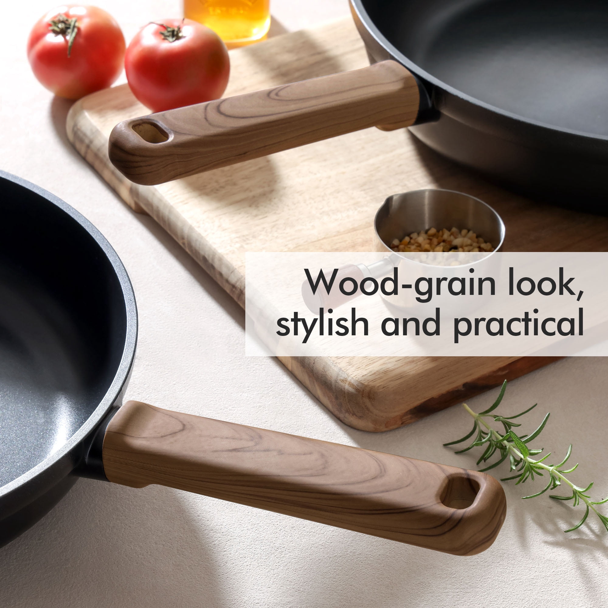 SENSARTE 10 Inch Frying Pan Skillet, Black Titanium Nonstick Omelet Pan, Healthy Chef's Pan, Kitchen Egg Pan with Anti-Scald Handle, Dishwasher & Oven Safe, Induction Compatible