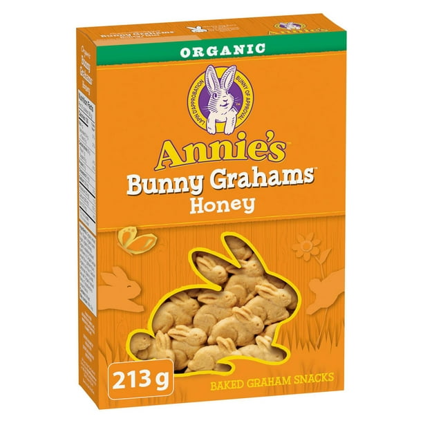 Annie's Bunny Grahams Miel Collations Graham Biologiques cuites au four