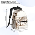 thumbnail image 4 of Picia Western Desert Cowboys Large Capacity Backpack Classic Style Backpack Casual Backpack Water-Resistant School Work Travel Outdoor Backpack, 4 of 8