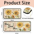 thumbnail image 3 of Protikol Vintage Sunflower Home Sweet Home Kitchen Rugs Set 2Pcs Non Slip Kitchen Floor Rug and Mat for Seasonal Summer Fall Indoor Farmhouse Bedroom Decorations 17"x47"+17"x30", 3 of 6