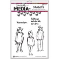 thumbnail image 2 of Dina Wakley Media Cling Stamps 6"X9"-Scribbly Girlies, 2 of 2
