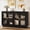 Black, variant on Maliowa 55" Sideboard Buffet Cabinet with Adjustable Shelf, Kitchen Storage Cabinet with 4 Acrylic Doors, Wood Coffee Bar for Living Room, Brown