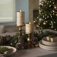 thumbnail image 2 of Luminara Real Birch Bark Wrapped Flameless LED Candle, 3.5" x 6.5", Battery Operated Moving Flame Pillar Light with Timer - Natur, 2 of 9