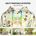 thumbnail image 4 of Kdxio Sweet Bee Print Womens Oversized Hoodies Sweatshirts Hooded Pullover Tops Sweaters Casual-Medium, 4 of 7