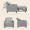 thumbnail image 5 of Lofka 3-in-1 Sleeper Sofa with Pull-Out Bed Clearance for Apartment| Bedroom, Grey, 5 of 9