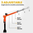 thumbnail image 6 of Truck-Mounted Single-Arm Crane, Jib Cranes with Bed-Mounted Base Plate 12V 2000 lb Electric Winch Folding High-Strength Alloy Steel Lift Electric Hoist Truck-Mounted Crane for Industrial Use, 6 of 9