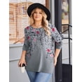 thumbnail image 5 of Zeagoo Womens Plus Size Long Sleeve Tops Fall Crewneck Shirts Pleated Design Casual Dressy Blouses, 5 of 5