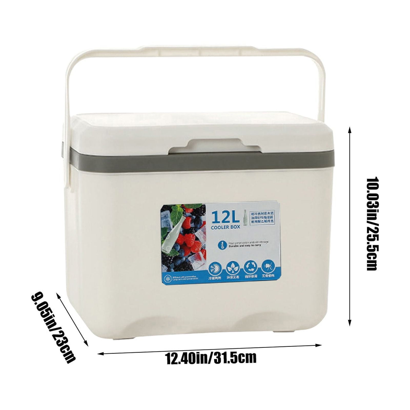 CASAFUN Portable Insulated Cooler with Handles,Compact Cooler Leak-Proof Outdoor Hard Cooler Keeps Ice Up To 3 Days,Ice Chest for Camping,Tailgating,Beach,Picnic,Groceries,Lunch