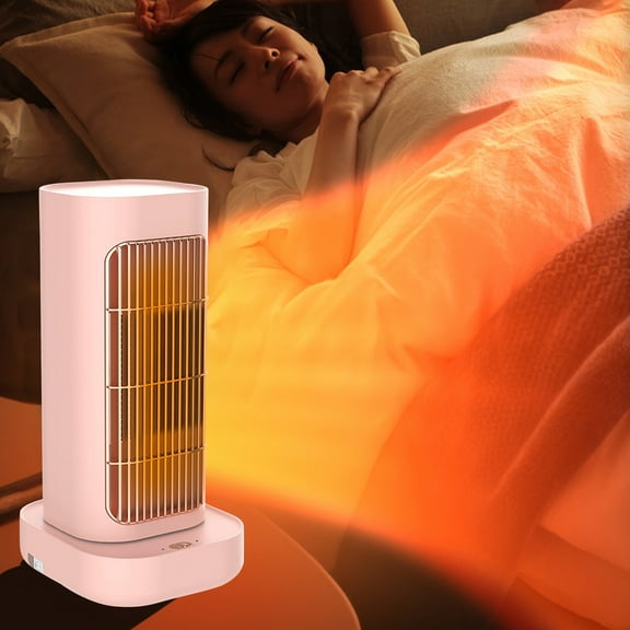 JLFNYA Space Heaters for Indoor Use,90°Oscillating Tower Electric Heater for Bedroom Desktop,Low Noise Heating, Safe Electric Portable Fan for Office Home Room