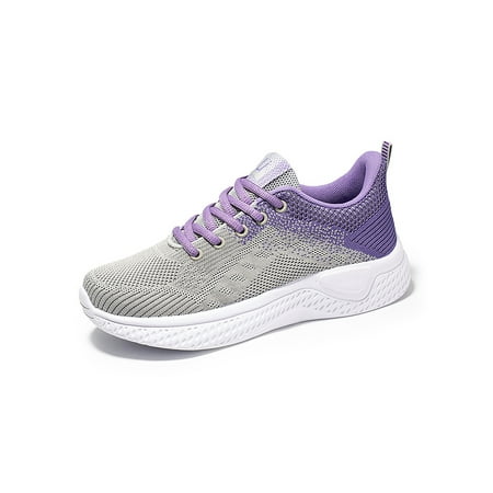 

Zodanni Womens Athletic Shoes Sport Sneakers Gym Running Shoe Fitness Trainers Hiking Non-Slip Lace Up Purple 4