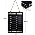 thumbnail image 3 of Excello Global Products Business Hours Hanging Chalkboard Black Decorative Erasable Chalk Boards for Restaurant Door Hangable Shabby Chic Wooden Sign (Black) - EGP-HD-0311A, 3 of 4
