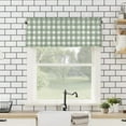 thumbnail image 4 of Sage Green Buffalo Plaid Kitchen Valances for Windows 60x18 Inch Kitchen Curtains Valances Rod Pocket Farmhouse Green White Checkered Bathroom Window Valances for Window Treatment Decor, 4 of 6